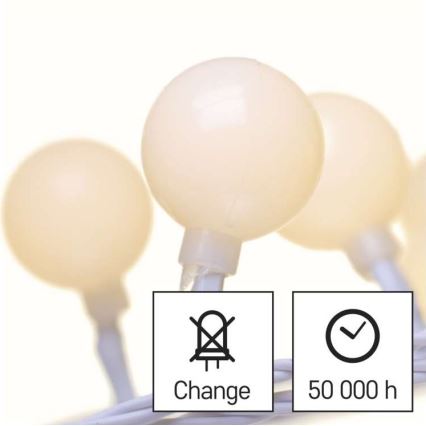 LED-Weihnachtskette für den Außenbereich 40xLED/9m IP44 warmweiß