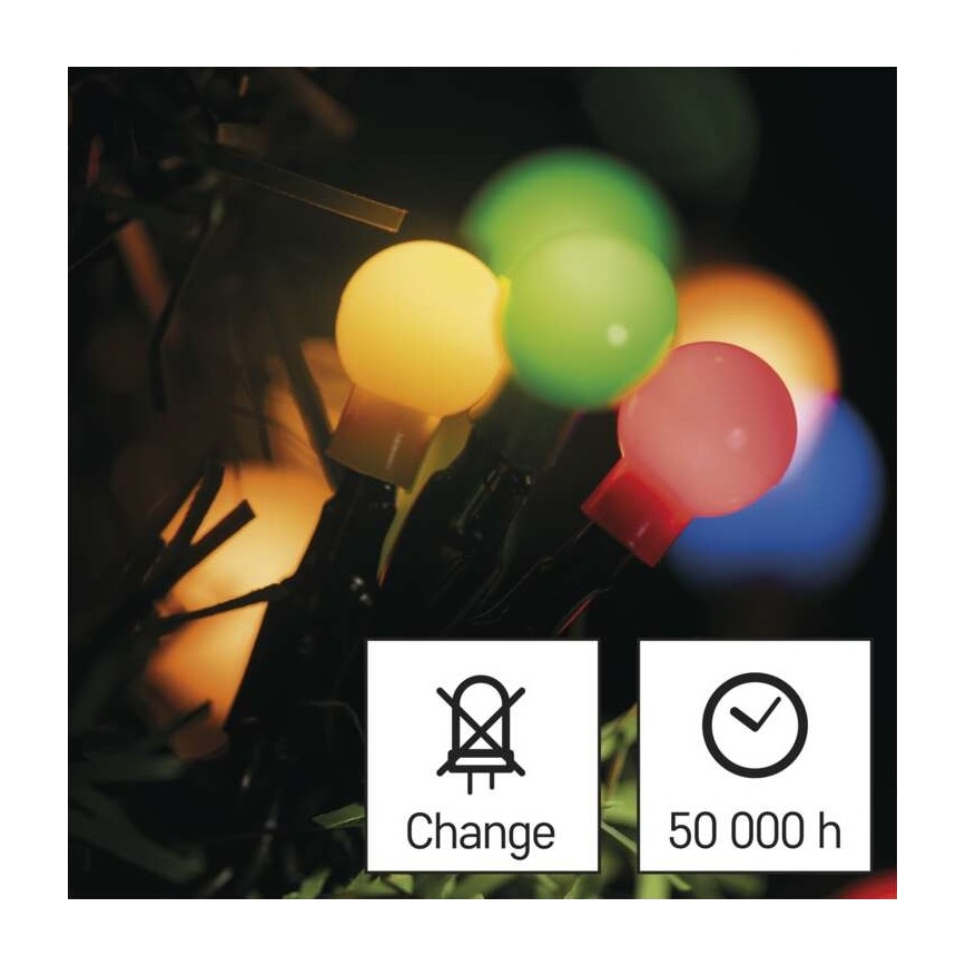 LED Weihnachtskette für den Außenbereich 480xLED/53m IP44 multicolor