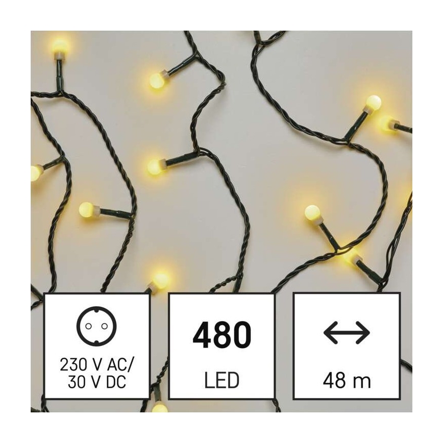 LED Weihnachtskette für den Außenbereich 480xLED/53m IP44 warmweiß