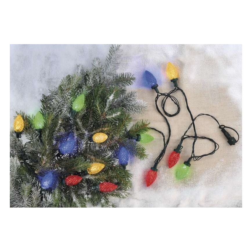 LED-Weihnachtskette für den Außenbereich 50xLED/8 Modi 14,8m IP44 multicolor