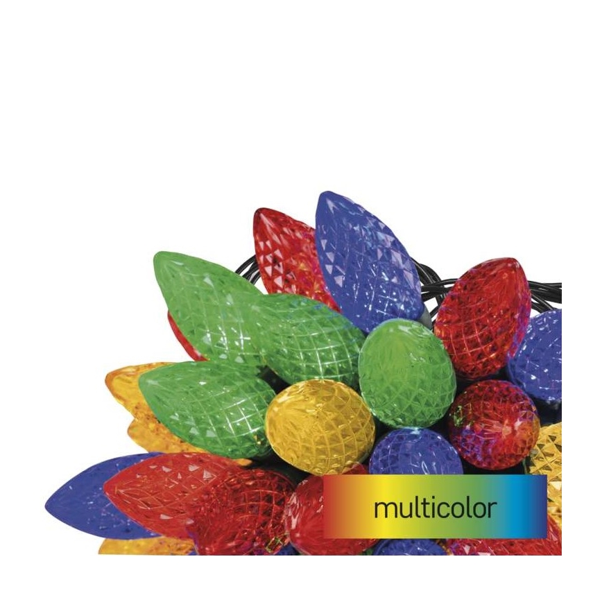 LED-Weihnachtskette für den Außenbereich 50xLED/8 Modi 14,8m IP44 multicolor
