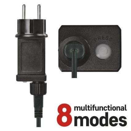 LED-Weihnachtskette für den Außenbereich 50xLED/8 Modi 14,8m IP44 multicolor