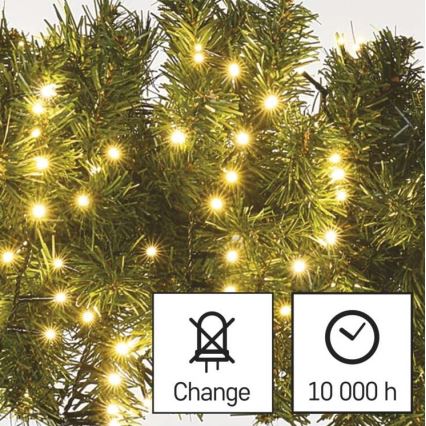 LED-Weihnachtskette für den Außenbereich 600xLED/17m IP44 warmweiß