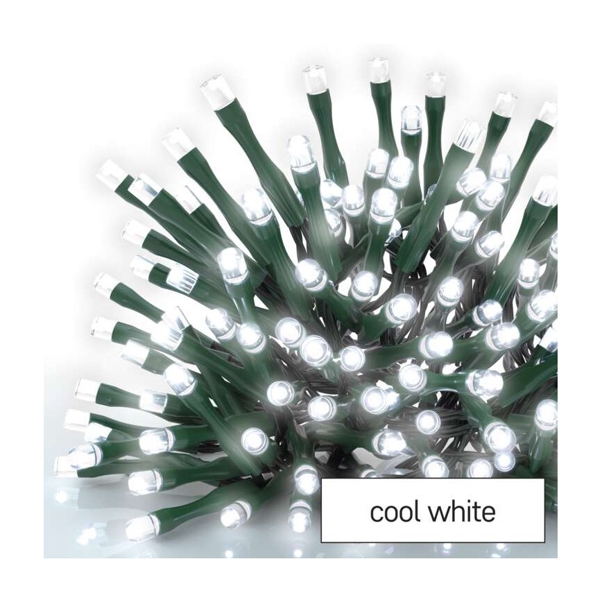 LED-Weihnachtskette für den Außenbereich 600xLED/8 Modi 15m IP44 kaltweiß