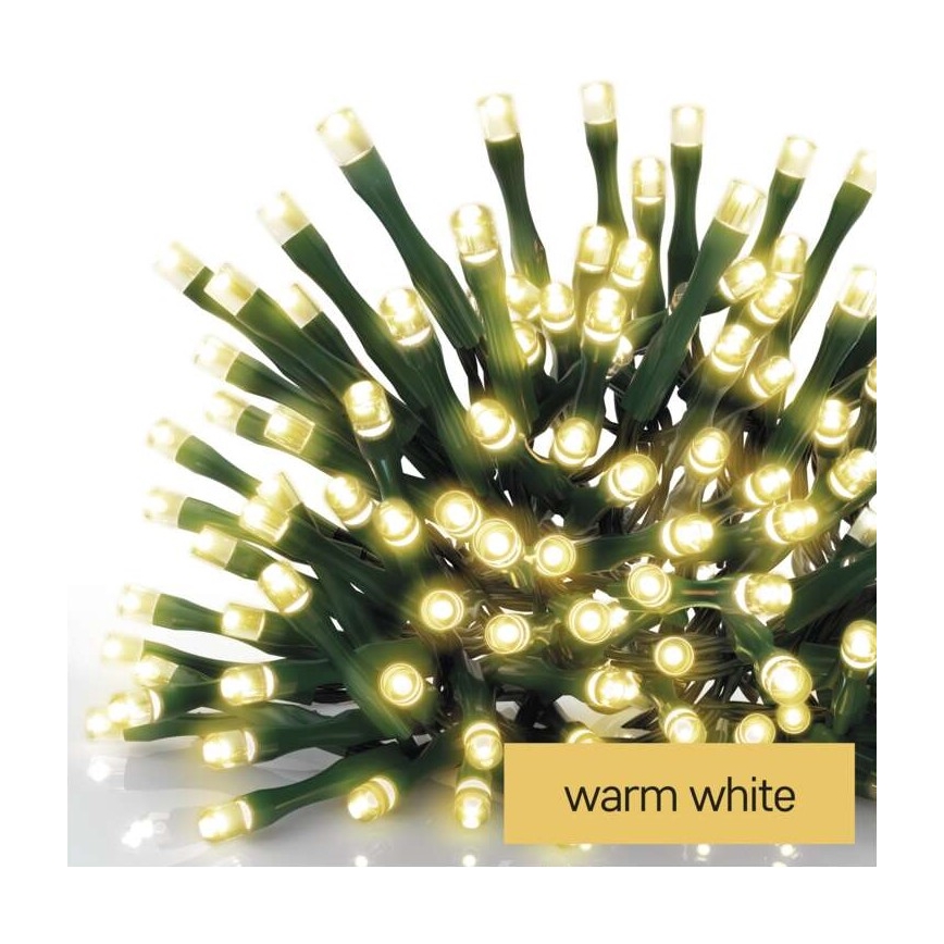 LED-Weihnachtskette für den Außenbereich 600xLED/8 Modi 15m IP44 warmweiß