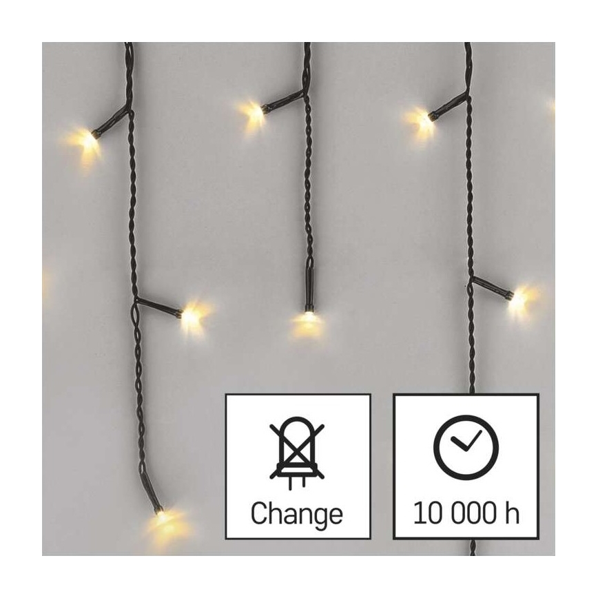 LED-Weihnachtskette für den Außenbereich 600xLED/8 Modi 15m IP44 warmweiß