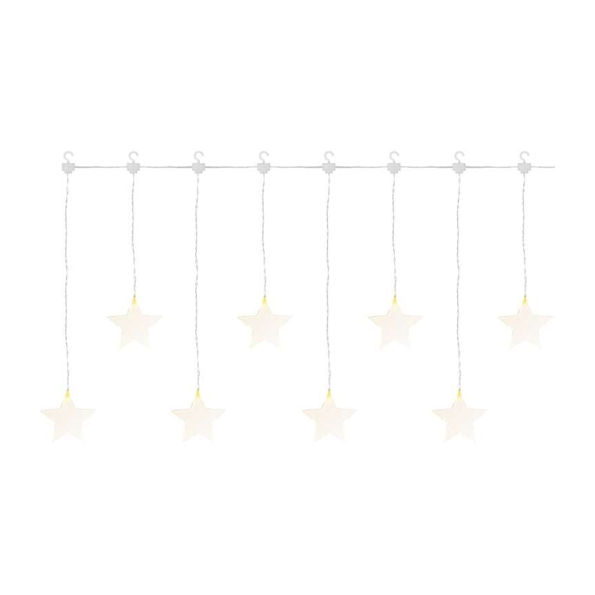 LED Weihnachtskette für den Außenbereich 8xLED/5,84m IP44 Sterne