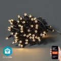 LED-Weihnachtskette für draußen 50xLED/8 Funktionen 10m IP65 WLAN Tuya warmweiß