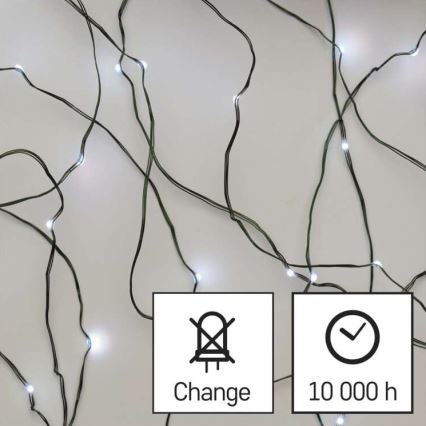 LED-Weihnachtskette für draußen 75xLED/12,5m IP44 kaltweiß