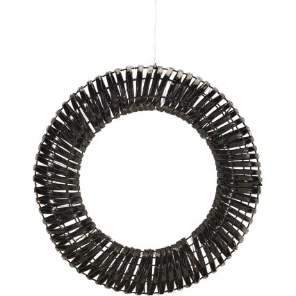 LED-Weihnachtskranz 30xLED/3xAA Ø 40 cm warmweiß Kranz/schwarz