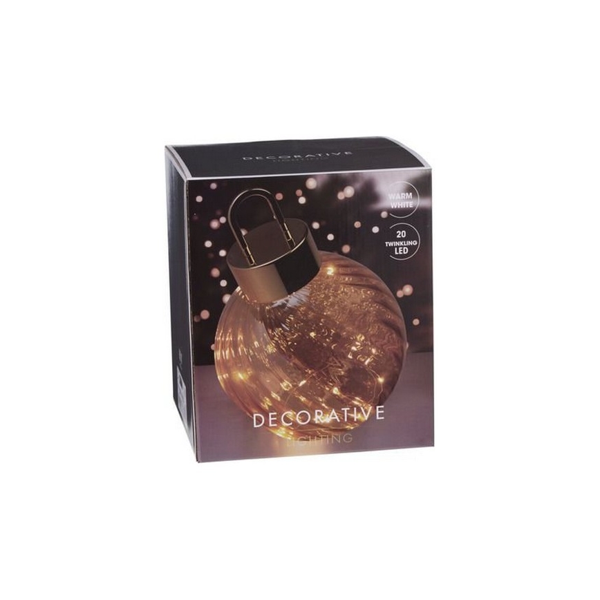 LED-Weihnachtskugel 20xLED/3xAAA Ø 20 cm warmweiß