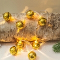 LED-Weihnachtslichterkette 10xLED/2xAA/warmweiβ 1,8m Weihnachtsglocken
