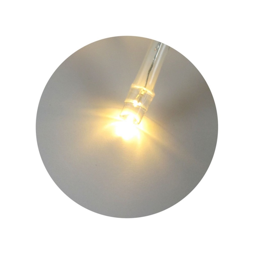 LED-Weihnachtslichterkette, 20 LEDs, 2 Funktionen, 2,4 m, warmweiß