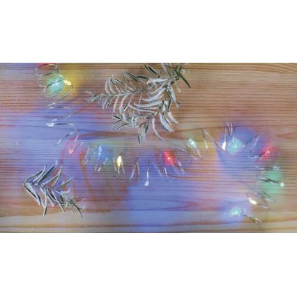 LED-Weihnachtslichterkette 20xLED/2xAA 2,4m mehrfarbig