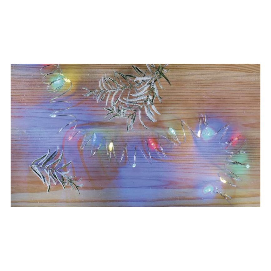LED-Weihnachtslichterkette 20xLED/2xAA 2,4m mehrfarbig