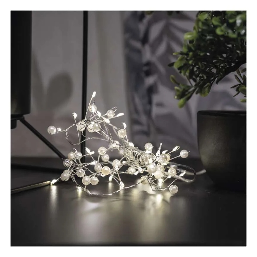 LED-Weihnachtslichterkette 40xLED/3xAA 1,5 m warmweiß