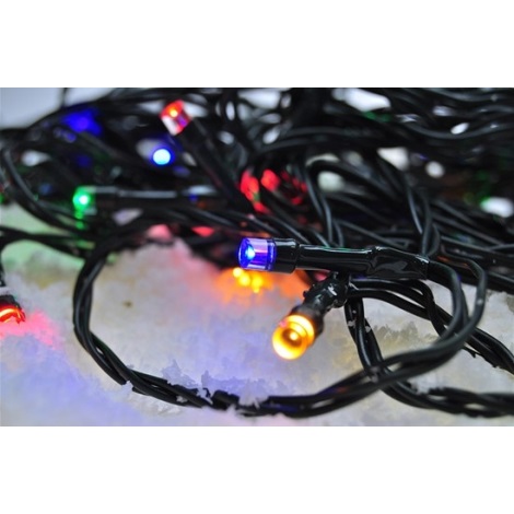 LED-Weihnachtslichterkette für Außenbereiche 100xLED/8 Funktionen IP44 13m mehrfarbig