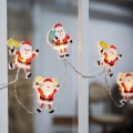 LED Weihnachtslichterkette mit Saugnäpfen 6xLED/2xAA 1,2m warmweiß santa