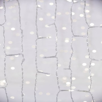 LED-Weihnachtslichtervorhang für den Außenbereich  CURTAIN 480xLED/8,4W/230V 3x3 m IP44 kaltweiß
