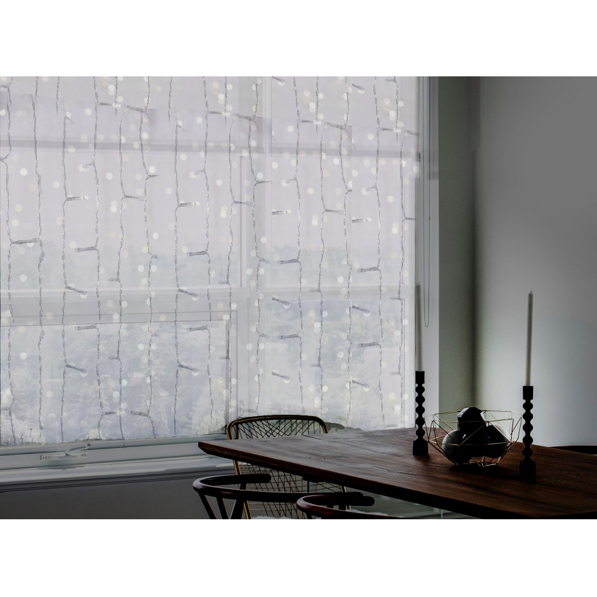 LED-Weihnachtslichtervorhang für den Außenbereich  CURTAIN 480xLED/8,4W/230V 3x3 m IP44 kaltweiß