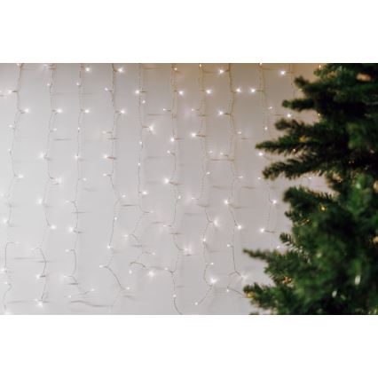 LED-Weihnachtslichtervorhang für den Außenbereich  CURTAIN 480xLED/8,4W/230V 3x3 m IP44 kaltweiß