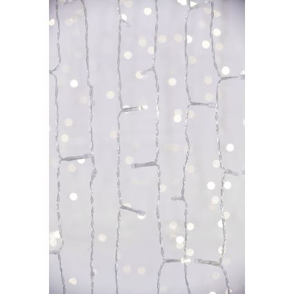 LED-Weihnachtslichtervorhang für den Außenbereich  CURTAIN 480xLED/8,4W/230V 3x3 m IP44 kaltweiß