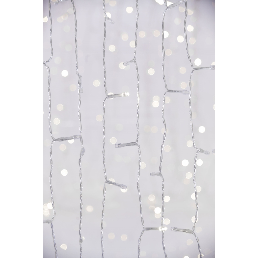 LED-Weihnachtslichtervorhang für den Außenbereich  CURTAIN 480xLED/8,4W/230V 3x3 m IP44 kaltweiß