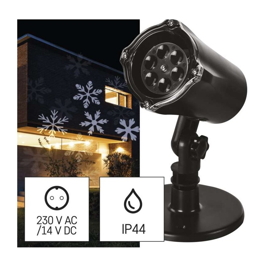 LED-Weihnachtsprojektor für den Außenbereich LED/3,6W/230V IP44 weiß
