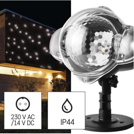 LED-Weihnachtsprojektor für den Außenbereich LED/4W/230V IP44 kaltweiß