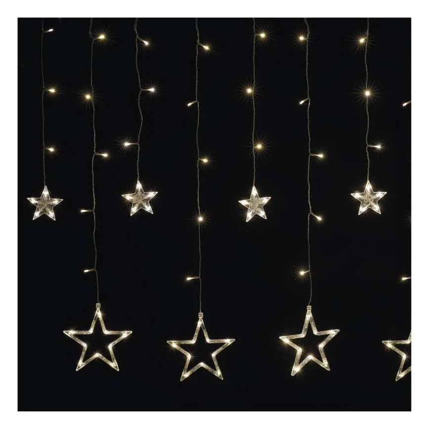 LED-Weihnachtsvorhang, 115 LEDs / 1,35 W, 6,85 x 1,05 m, warmweiß