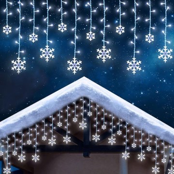 LED Weihnachtsvorhang 224xLED 3,5x0,75 m IP44 kaltweiß