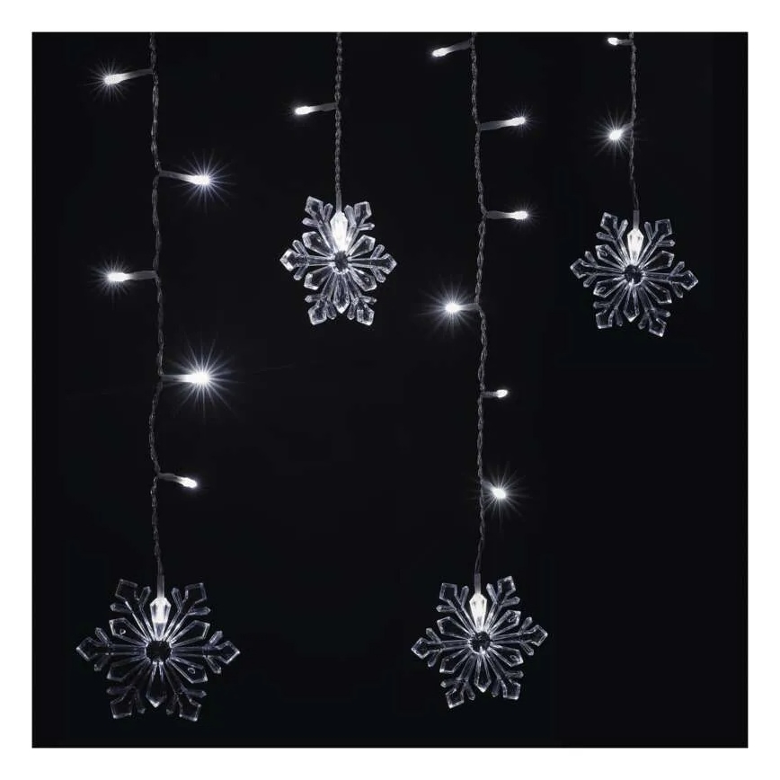 LED-Weihnachtsvorhang 60xLED/1,35W 635x50 cm kaltweiß