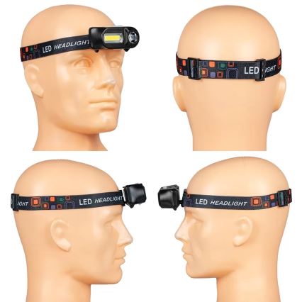 LED dimmbare wiederaufladbare Stirnlampe 2xLED/5V IP44 210 lm 2000 mAh