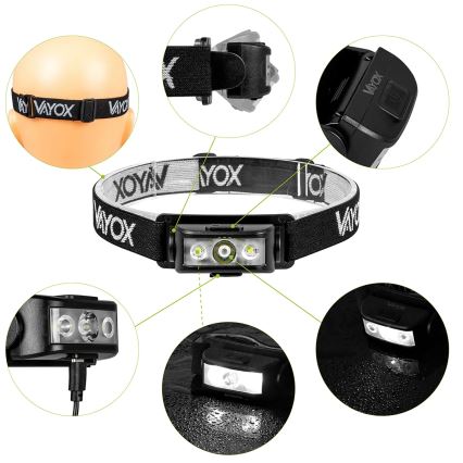 LED dimmbare wiederaufladbare Stirnlampe 3xLED/5V IPX4 100 lm 1200 mAh