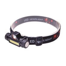 LED wiederaufladbare Stirnlampe LED/3W/COB/USB