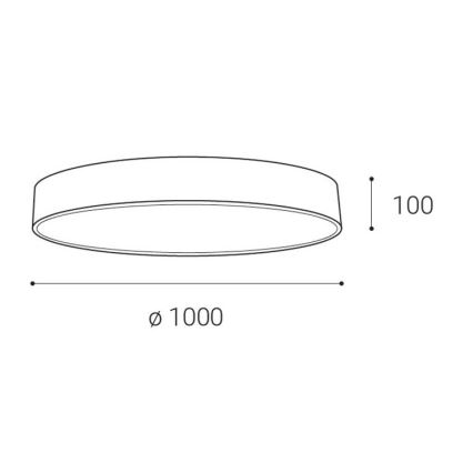 LED2 - Dimmbare LED-Deckenleuchte MONO LED/153W/230V 3000K/4000K schwarz