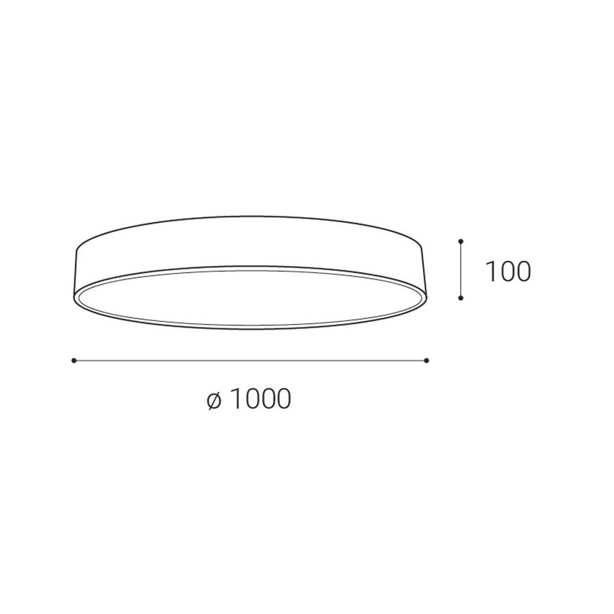 LED2 - Dimmbare LED-Deckenleuchte MONO LED/153W/230V 3000K/4000K schwarz