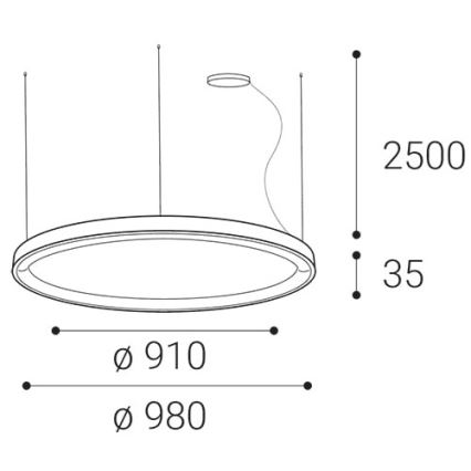 LED2 - Dimmbare LED-Hängeleuchte an einer Schnur BELLA LED/80W/230V 3000K/4000K braun