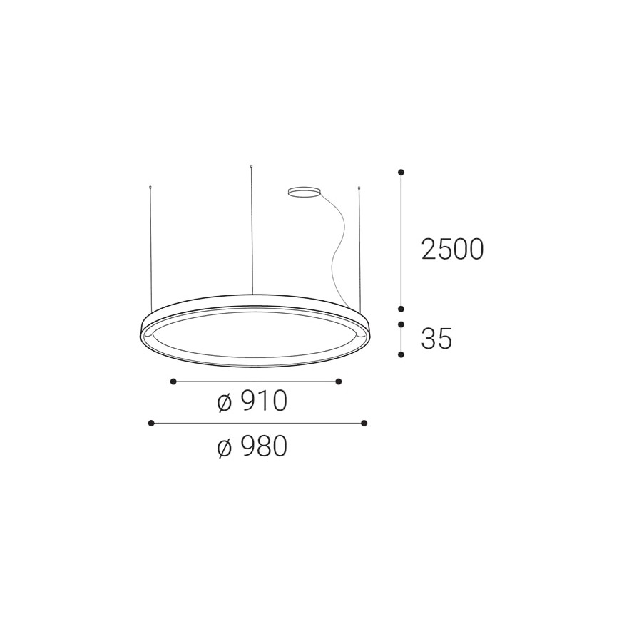LED2 - Dimmbare LED-Hängeleuchte an einer Schnur BELLA LED/80W/230V 3000K/4000K braun