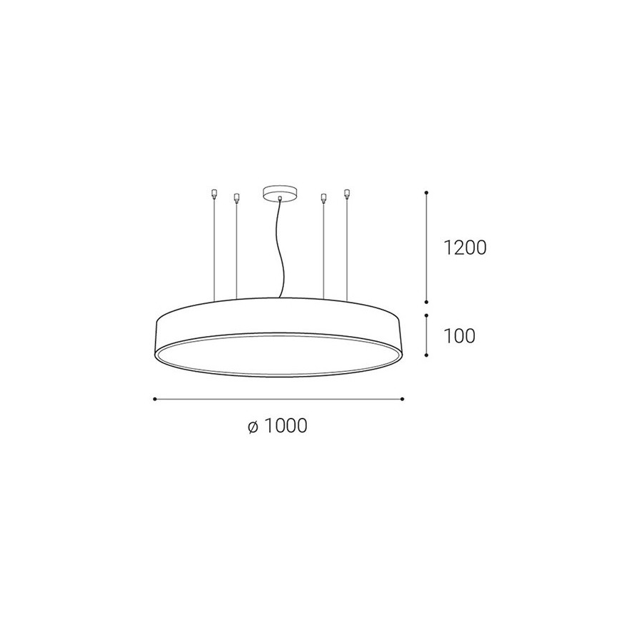 LED2 - Dimmbare LED-Hängeleuchte an einer Schnur MONO LED/153W/230V 3000K/4000K weiß