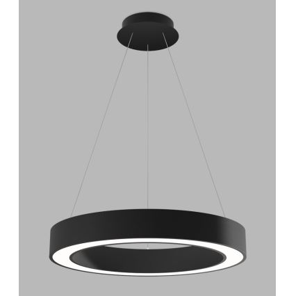 LED2 - Dimmbare LED-Hängeleuchte an einer Schnur SATURN LED/50W/230V 3000K/4000K schwarz