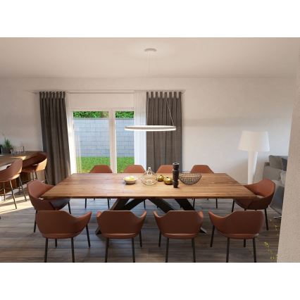 LED2 - Dimmbare LED-Hängeleuchte an Schnur CIRCLE LED/80W/230V 3000K/4000K d 100 cm weiß