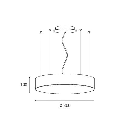 LED2 – Dimmbare LED-Hängeleuchte an Schnur MONO LED/100W/230V