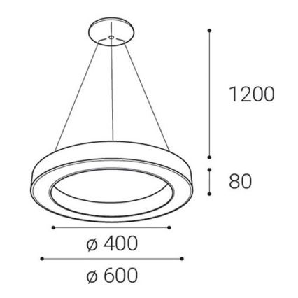 LED2 - Dimmbare LED-Hängeleuchte SATURN LED/50W/230V 3000K/4000K weiß