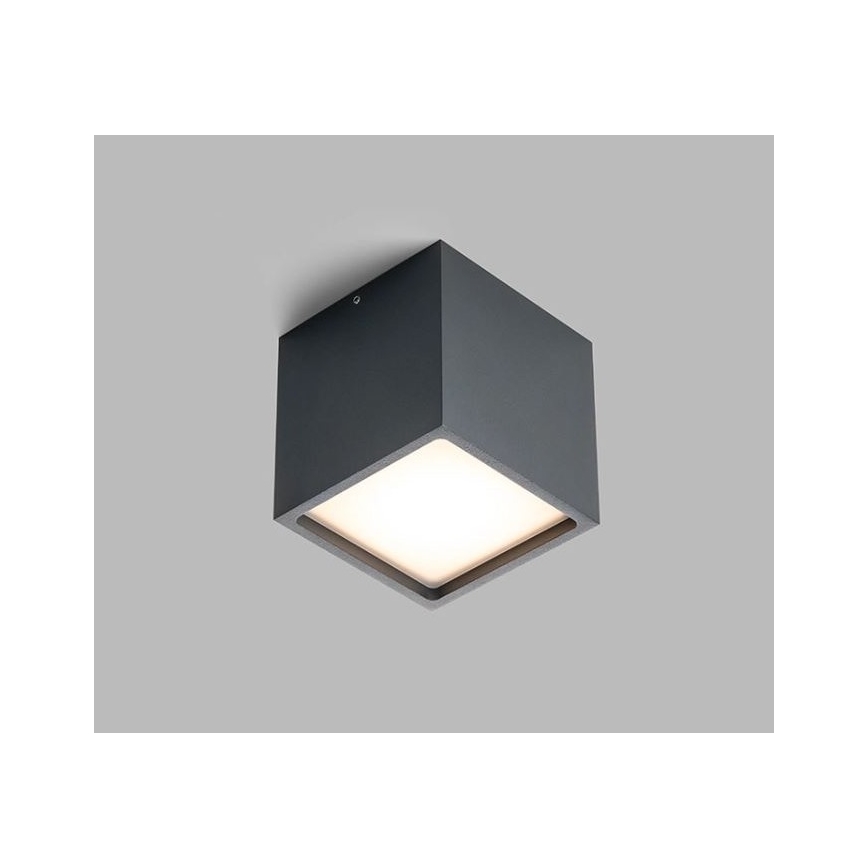 LED2 - LED-Außendeckenleuchte CUBE LED/12W/230V anthrazit IP54