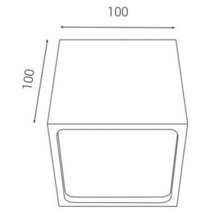 LED2 - LED-Außendeckenleuchte CUBE LED/12W/230V anthrazit IP54