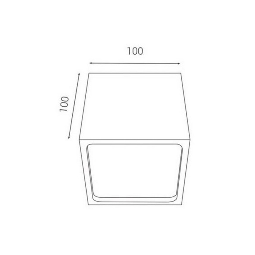 LED2 - LED-Außendeckenleuchte CUBE LED/12W/230V anthrazit IP54