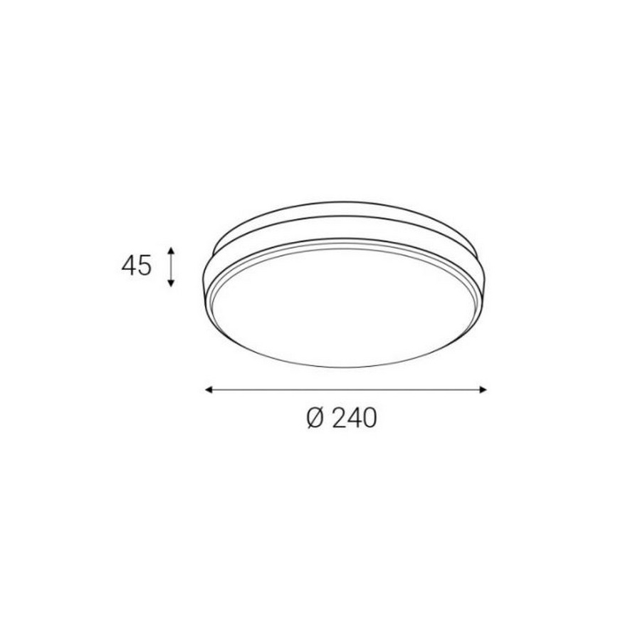 LED2 - LED-Außendeckenleuchte LUNA LED/25W/230V IP54 rund