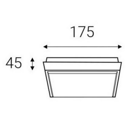 LED2 - LED-Außendeckenleuchte QUADO LED/10W/230V anthrazit IP54