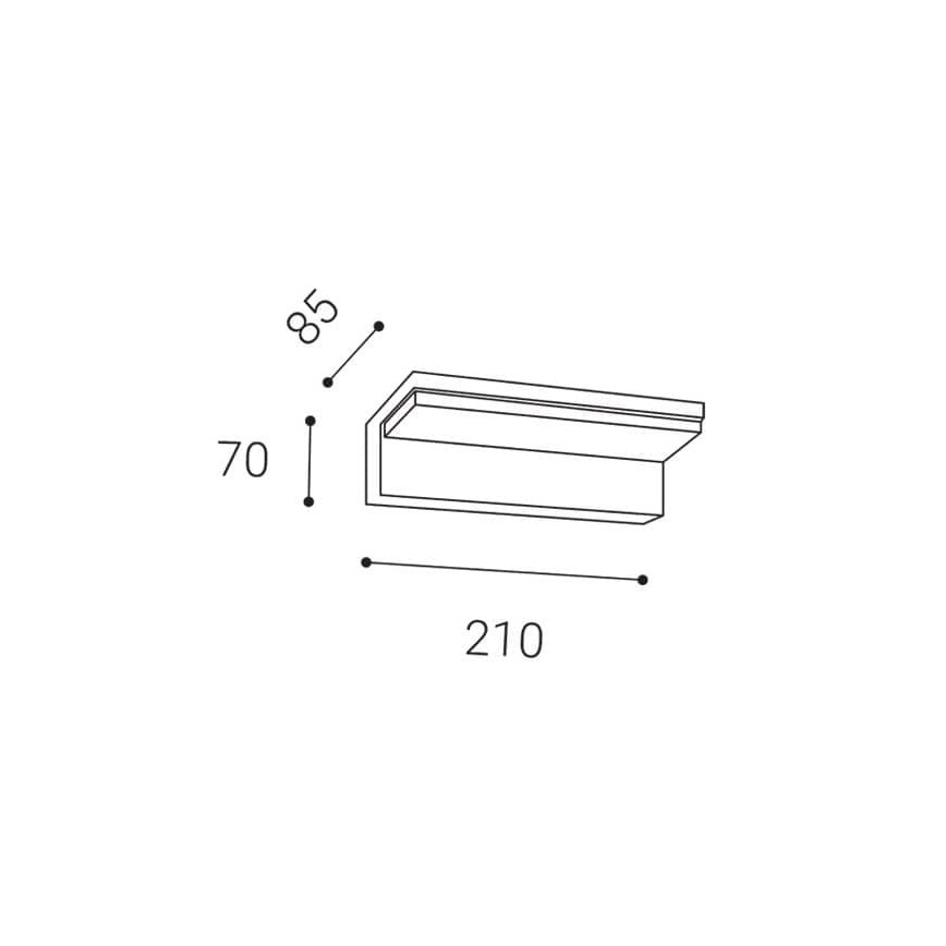 LED2 - LED-Außenwandleuchte mit Sensor HUGO LED/9W/230V IP54 3000K/4000K